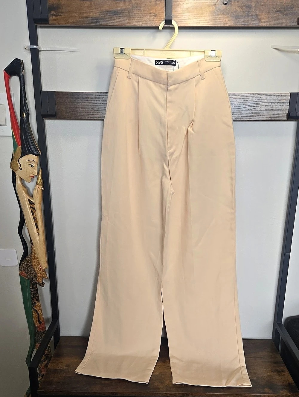 Zara Wide Leg Pants in Soft Butter Lemon Yellow Like New Trousers OLD Money